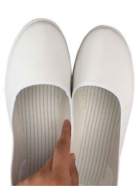 Buty antystatyczne do pomieszczeń czystych do butów ESD z długim rękawem Biała skórzana cholewka