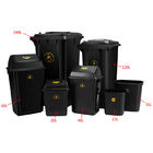 Czarny plastikowy antystatyczny elektrostatyczny pojemnik na narzędzia do pomieszczeń czystych Kosz na śmieci / kosz na śmieci ESD