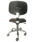 Bezpieczne krzesła z poliuretanu ESD Antystatyczne z chromowaną podstawą i aluminiowym kółkiem