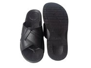 Buty ochronne ESD typu Cross Antystatyczne pantofle PU Gruba podeszwa Czarne przyjazne dla środowiska