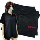 T-shirty ESD w czarne paski Unisex 96% bawełna 4% przewodzące włókno