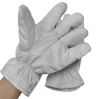Białe, zagęszczające, antystatyczne, odporne na ciepło rękawice ESD 5 mm w stylu siatki
