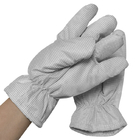 Białe, zagęszczające, antystatyczne, odporne na ciepło rękawice ESD 5 mm w stylu siatki