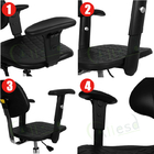 Krzesła antystatyczne ESD Regulowane obrotowe 360 ​​stopni z podnoszonym podłokietnikiem