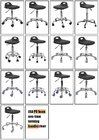 Meble laboratoryjne Biurowe bezpieczne krzesła ESD Regulowane jednorazowe formowanie PU