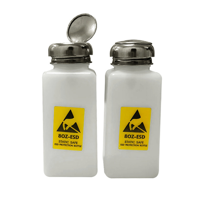 Antystatyczna Biała Butelka ESD 200 ml Dozownik Rozpuszczalnika Alkoholu Chemicznego Plastikowy