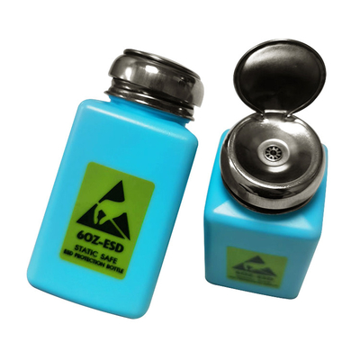 Antystatyczna plastikowa butelka z dozownikiem rozpuszczalnika ESD 6OZ Blue