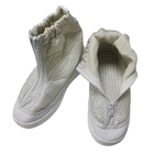 Białe antystatyczne krótkie buty z tkaniny PU Gird ESD do pomieszczeń czystych