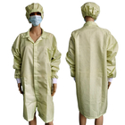 Fabryka laboratoryjna używała antystatycznej sukni poliestrowej ESD o grubości 2,5 mm do pomieszczeń czystych w kolorze żółtym
