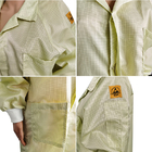 Fabryka laboratoryjna używała antystatycznej sukni poliestrowej ESD o grubości 2,5 mm do pomieszczeń czystych w kolorze żółtym