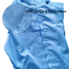 Odporna na płyny kontrola statyczna Tkanina poliestrowa ESD do pomieszczeń czystych z paskiem węglowym 5 mm