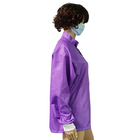 Odzież robocza EPA ESD Bezpieczne fartuchy laboratoryjne z zatrzaskami Fioletowy
