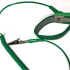 Laboratorium ESD Strefa warsztatowa użyj bransoletki Zielony antystatyczny PU Pasek do nadgarstka 1.8M