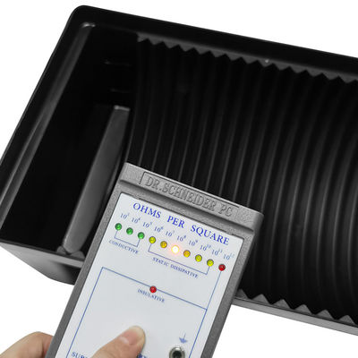 Laboratorium czystych pomieszczeń SMT PCB Arc Ring ESD Plastikowe tacki Pudełko 26 Slot Składowa półka Wstaw płyta Taczka antystatyczna