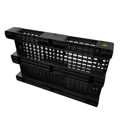 1200*800*140mm ESD Stacking Black Plastic Electronic Pallet dla przemysłu