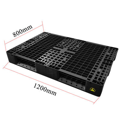 1200*800*140mm ESD Stacking Black Plastic Electronic Pallet dla przemysłu