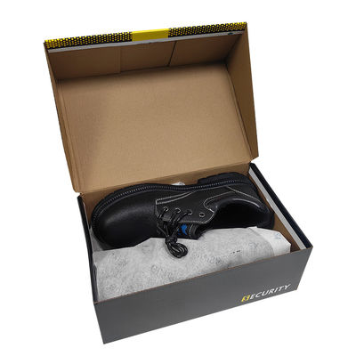 Anty Smashing PU Safety Shoes Rubber Sole Black Safety Shoes For Construction (Szkoły bezpieczeństwa PU przeciw rozbijaniu)