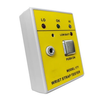 Żółty HZR-171 Wrist Strap Tester Przenośny elektrostatyczny tester dla wrist strap tester w fabrykach elektronicznych