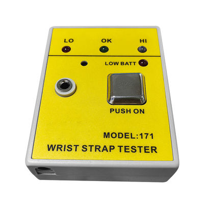 Żółty HZR-171 Wrist Strap Tester Przenośny elektrostatyczny tester dla wrist strap tester w fabrykach elektronicznych