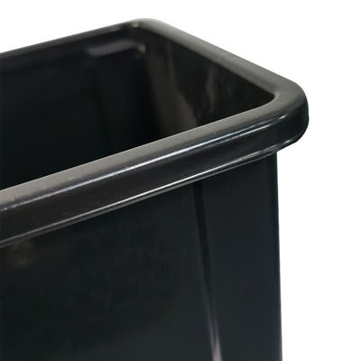 Czarny plastikowy zbiornik odpadów z recyklingu ESD antystatyczny kosz na śmieci do użytku w czystych pomieszczeniach