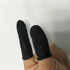 Czarne wygodne antystatyczne rękawiczki Lateksowe ochraniacze palców Gładka powierzchnia