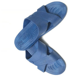 Antystatyczny ESD Slipper Cross Type SPU Materiał Kolor Niebieski Czarny Biały z logo ESD