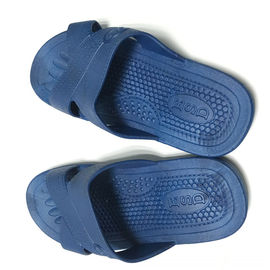 Antystatyczny ESD Slipper Cross Type SPU Materiał Kolor Niebieski Czarny Biały z logo ESD