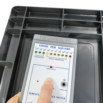 600*400*230mm Czarny antystatyczny pudełko plastikowe ESD Elektroniczne części pudełko antystatyczne pudełko dla przemysłu elektronicznego