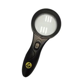 Antystatyczna bezpieczna ręczna lupa ESD o średnicy 62 mm.