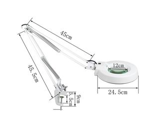 Podstawa zacisku Podświetlana lampa powiększająca 22W fluorescencyjny standardowy rozmiar soczewki 5 cali