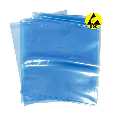 0.75mm*300*400mm Błękitne antystatyczne torby osłonowe ESD Zip Lock Bag dla czystych pomieszczeń