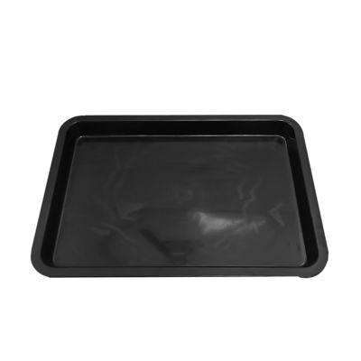 530x365x43mm ESD Antystatyczne Targi kwadratowe Czarne Plastykowe prostokątne płytkie Targi ESD Elektroniczny okrąg