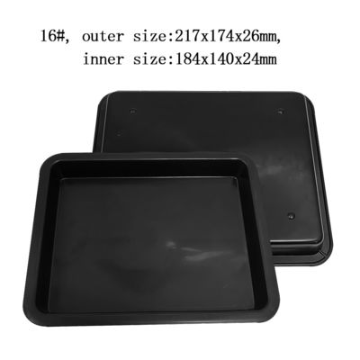 217x174x26mm Czarny ESD Antystatyczny Plastykowy Pudełko kwadratowe Electronic Circle Turntable