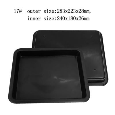 283x223x28mm Czarny plastikowy podwójnik kwadratowy Części podwójnego podwójnika antystatycznego Pudełko obrot Pudełko Pp Klasyfikacja podwójnika gumowego Materiał Pudełko kwadratowe basenowe ramy przewodzące