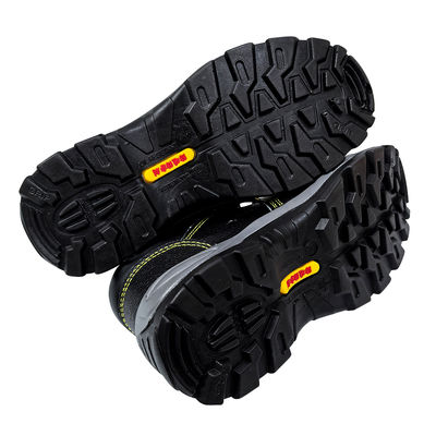 Czarne buty bezpieczeństwa przeciw rozbijaniu, przeciw piercingowi