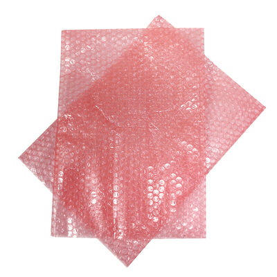 Red Shock Resistant Double-Sided Anti Static Bubble Bag For Electronic Components