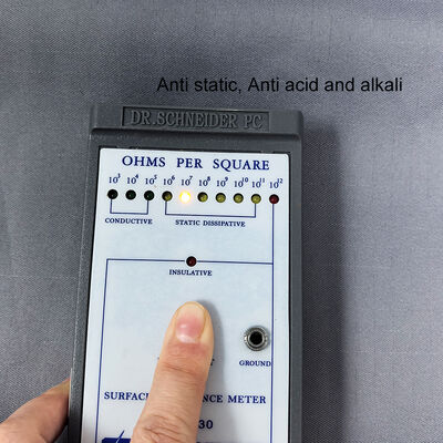 Szara tkanina antystatyczna, kwasoodporna i alkaloodporna do odzieży cleanroom