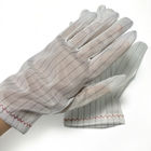 Antystatyczne rękawice poliestrowe Stripe Carbon Cleanroom ESD