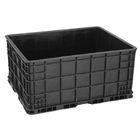 Czarne pudełko z PP o wymiarach 600x400x230mm do pomieszczeń czystych, antystatyczne ESD
