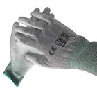 Antystatyczne rękawice antystatyczne ESD, bezpyłowe, powlekane PU