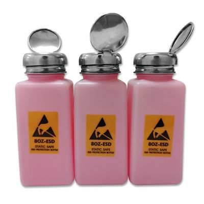 Plastikowa butelka na alkohol ESD do pomieszczeń czystych 240 ml