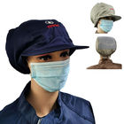 Cleanroom Electronic Working Niebieska TC poliestrowa bawełniana czapka ESD Antystatyczna czapka