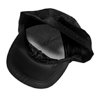 Czarna poliestrowa nasadka antystatyczna ESD do użytku w pomieszczeniach czystych