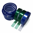 Niestandardowy rozmiar Niebiesko-zielony Taśma maskująca PET Odporna na wysokie temperatury