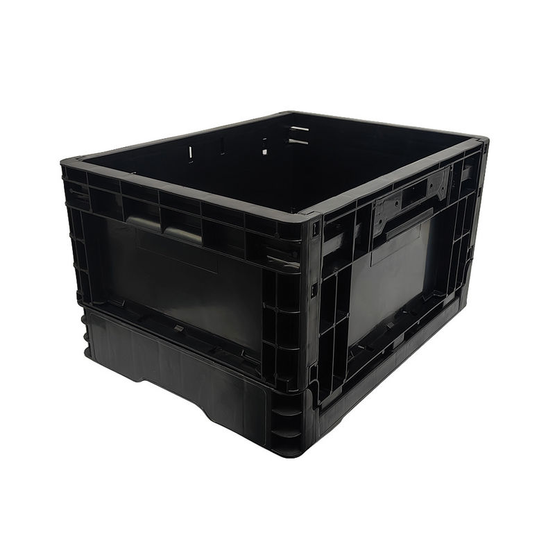 400*300*220MM Czarny antystatyczny składany pudełko plastikowe skrzynia obrotów składane plastikowe pudełko