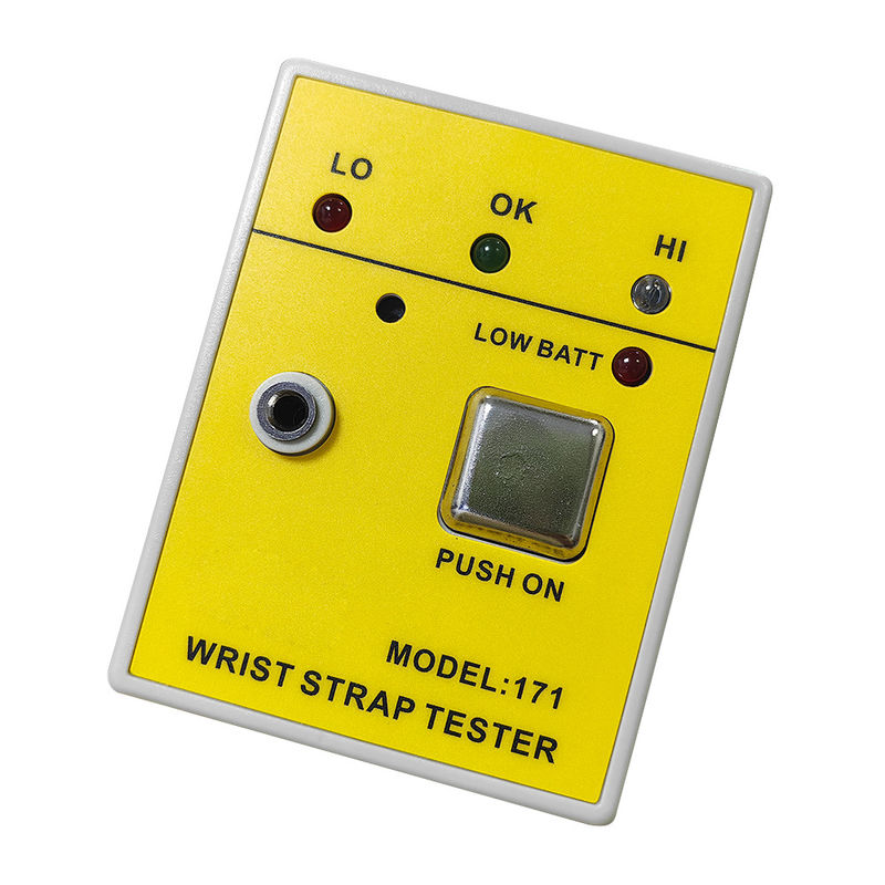 Żółty HZR-171 Wrist Strap Tester Przenośny elektrostatyczny tester dla wrist strap tester w fabrykach elektronicznych