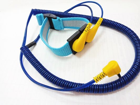 ESD Dual Wire Electrostatic Discharge Band Regulowany przewód PU 4mm Snap